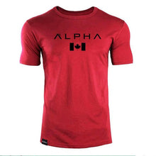 Load image into Gallery viewer, Men Short sleeve Cotton T-shirt Casual Black Print t shirt Gym Fitness