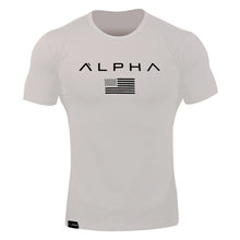 Load image into Gallery viewer, Men Short sleeve Cotton T-shirt Casual Black Print t shirt Gym Fitness