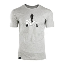 Load image into Gallery viewer, Men Short sleeve Cotton T-shirt Casual Black Print t shirt Gym Fitness
